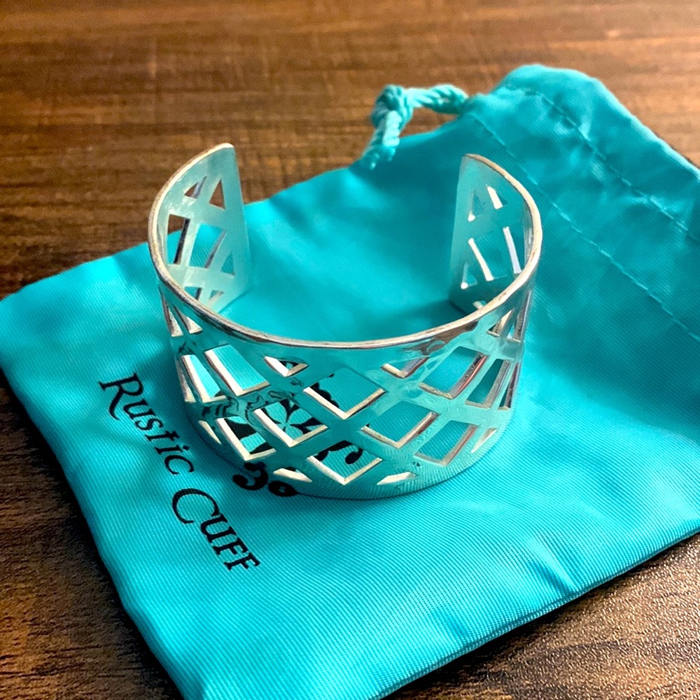 Rustic Cuff - Silver Lattice Cuff